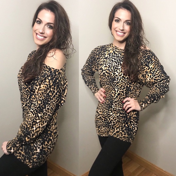 Ultra soft leopard print sweater - Picture 3 of 5